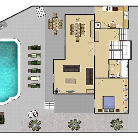 Villa Sleeps 8 With Pool Air Con And Wifi *